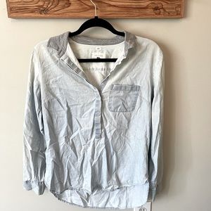 LOFT softened denim shirt, size small